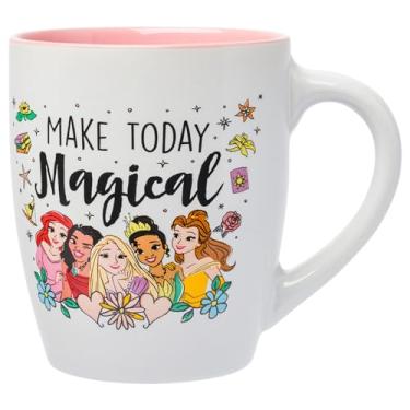 Imagem de Silver Buffalo Disney Princess Magical Jumbo Caneca de cerâmica curvada, 740 ml