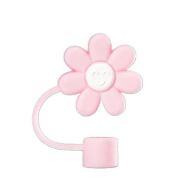 Imagem de Cobertura de palha de silicone com rosto sorridente fofo para Stanley 30 e 1,134 g, tampa de palha à prova de respingos, tampa de palha reutilizável, ponta de canudo de 10 mm (pruple e rosa)