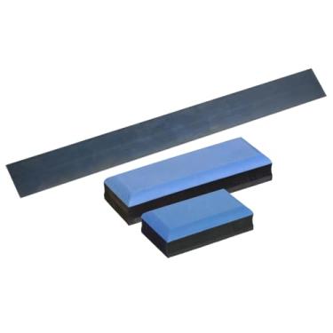 Imagem de Pintando Carro, Kit 2 Taco Lixador 7x13cm / 7 X 20cm E 1 Regua 50 X 5 Cm Quantidade de cascalhos:0;Cor:Azul