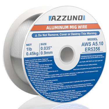 Imagem de AZZUNO Fio de solda Mig de alumínio magnésio, ER5356 Fio Mig de alumínio de 0,5 kg, pacote com 1