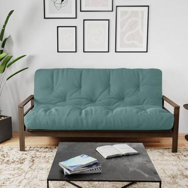 Imagem de Royal Sleep Products Colchão Futon de espuma Futon Factory de 30 cm – Tecido azul-petróleo sólido – Tamanho solteiro – Espumas certificadas CertiPUR – Feito nos EUA – (moldura não incluída)
