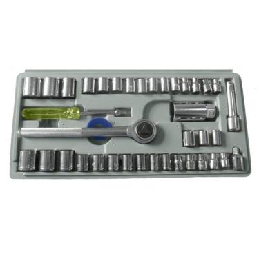 Imagem de Conjunto jogo chaves soquete com catraca reversivel 40 peças