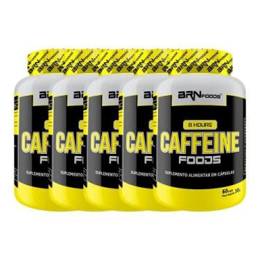Imagem de Kit 5X 8 Hours Caffeine Foods 60 Cáps - Brn Foods