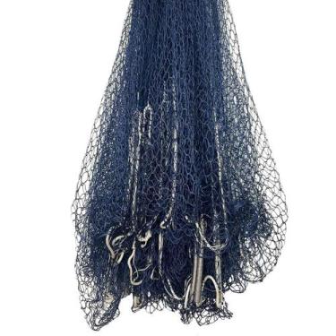 Imagem de Tarrafa multifilamento pano azul malha 3,0 com 12 metros de roda (fio 