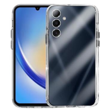 Imagem de Capa Capinha SPACE CASE Clear Ultra Resistência Híbrida Compatível Samsung Galaxy A34