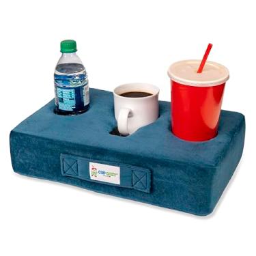 Imagem de Cup Cosy Pillow (Teal)- The world's BEST cup holder Keep your drinks close and prevent spills. Use it anywhere-Couch, floor, bed, man cave, car, RV, park, beach and more