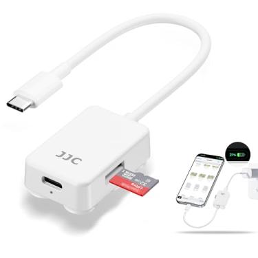Imagem de Leitor de cartão micro SD/TF para iPhone, adaptador de cartão de memória USB C para MicroSD com porta de carregamento tipo C e suporte com ventosa, leitor de cartão MSD de 2 TB para iPhone 16/15 Pro