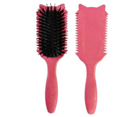 Imagem de Escova modeladora Curl Define Escova desembaraçadora para cabelos Pente para cabelos emaranhados Modelador para definir cachos Ferramenta modeladora (03)