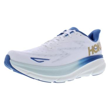Imagem de HOKA ONE ONE Tênis de corrida masculino, Frost/dourado, 40