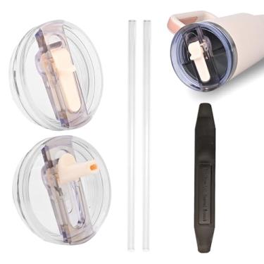 Imagem de Tampa para Stanley Protour, copo removível de 1,134 g para Stanley Cup, Flip Straw Stanley Protour - Tampa Protour para acessórios Stanley, compatível com Stanley (branco creme * branco creme)