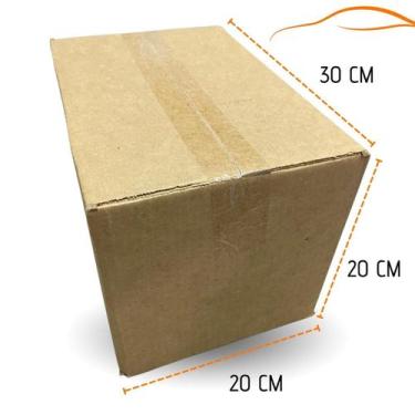 Imagem de Caixa Grande de Papelão em  Kraft 30x20x20 para mudança e organização 