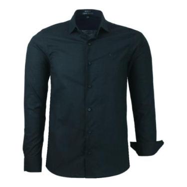 Imagem de Camisa Social Masculina Sem Bolso Algodão Linho Comfort 1729 - Amil, P