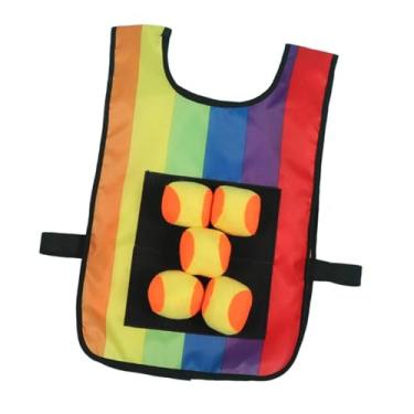 Imagem de Amagogo Dodgeball Game com Ball Ball Sticky Ball Vest Party Carnival Games Playground Game Toy Toss Bolas de brinquedo suave para o quintal, Crianças Coloridas