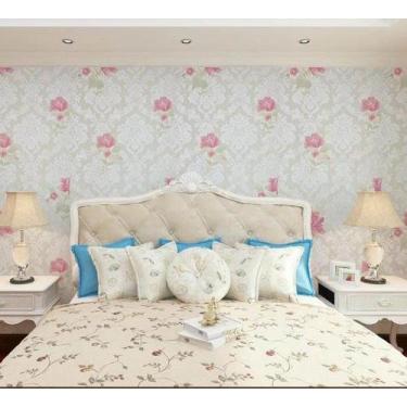 Imagem de Papel Adesivo Contact De Parede Floral Rosa 45 Cm X 10 Metros - Filipa