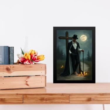 Imagem de Quadro Umbanda Exu Do Cruzeiro 24x18cm - com vidro - Quadros On-line, 