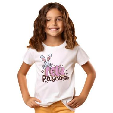 Imagem de Blusa camisa camiseta infantil Juvenil Menino Menina pascoa coelho - P