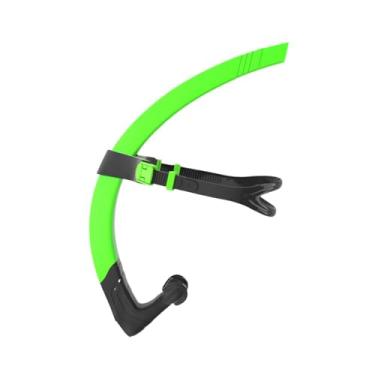 Imagem de menolana Tubo de respiração de natação frontal mergulho snorkel dianteiro semi -seco semi -seco homem ajuste o equipamento de cabeça de cabeça de cabeça de, Verde