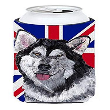Imagem de Alaskan Malamute with English Union Jack British Flag Tall Boy Beverage Insulator Hugger SC9815TBC