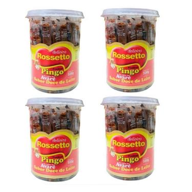 Imagem de Kit 4 Potes Pingo De Leite Rosseto 500G Com 50 Un Festa