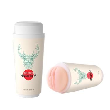 Imagem de Masturbador Masculino Realistico com Texturas Internas em Formato de Vagina Shake Cup Discreto