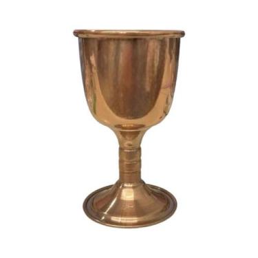 Imagem de Cálice Para Ritual Em Alumínio Pintado Cobreado 14Cm 200 Ml - Meta Ata