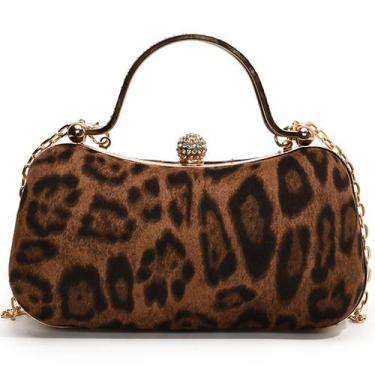 Imagem de Bolsa de noite Farcauo Leopard Clutch Purse para mulheres marrom