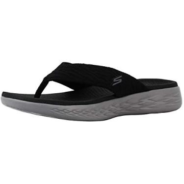 Imagem de Skechers Women's On-The-go 600-Sunny Flip-Flop, Black/Grey, 10 W US