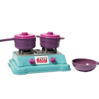 Imagem de Brinquedo Kit Top Cozinha Panela Fogão Divertido Menina