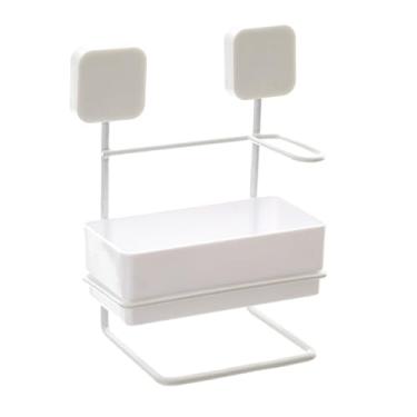 Imagem de METALTRU - Porta Detergente, Escova e Pano de Pia Pastilha com fita 3M, Cor Preto com Preto.