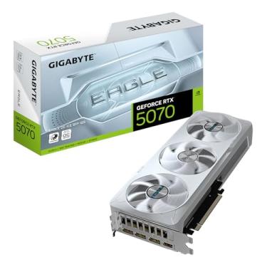 Imagem de Placa de Vídeo Gigabyte GeForce RTX 5070 Eagle Ice SFF 12GB GDDR7 – Compacta, DLSS 3, Ray Tracing, Design Branco, GV-N5070EAGLEOC ICE-12GD