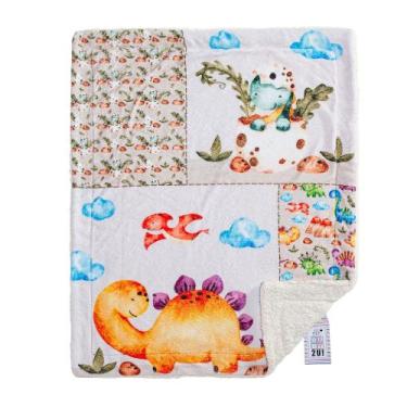 Imagem de Manta Microfibra Estampada Para Bebe Baby2u - Miguel Baby, Dino