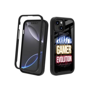 Imagem de POCOOA Capa compatível com iPhone 14 / iPhone 13 – Capa protetora robusta para meninos, crianças, homens, camada dupla, à prova de choque, capa de telefone resistente - Gamer Evolution 142