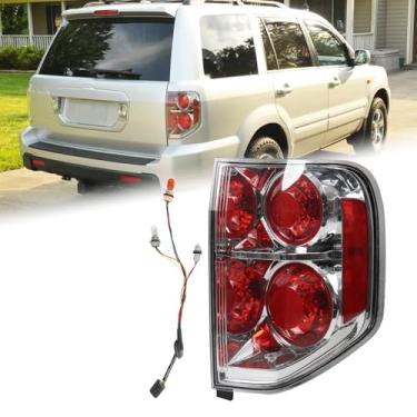 Imagem de KAMDKI Conjunto de luz traseira com lâmpadas e chicotes elétricos para Honda Pilot 2006 2007 2008 Honda Pilot lado direito do passageiro HO2801162 33501-S9V-A11