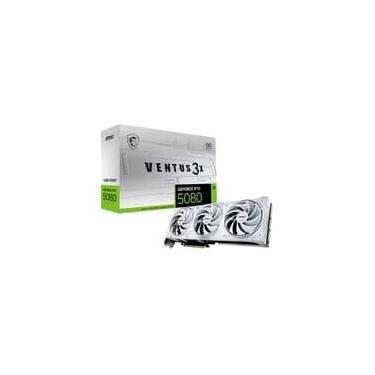 Imagem de Placa de Vídeo MSI GeForce RTX 5080 16G VENTUS 3X OC WHITE NVIDIA GeForce, 16GB, GDDR7, FP4 e DLSS 4 - G5080-16V3CW
