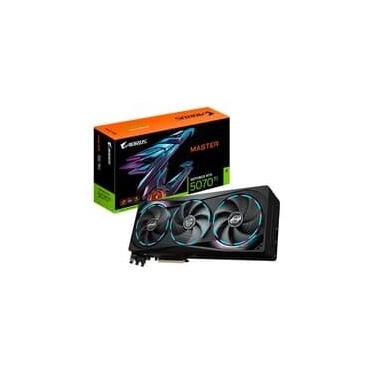 Imagem de Placa de Vídeo Gigabyte RTX 5070 Ti AORUS MASTER 16G NVIDIA GeForce, 16GB GDDR7, 256bits, RGB, DLSS, Ray Tracing - 9VN507TAM-00-G10
