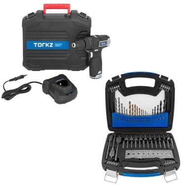 Imagem de Furadeira Parafusadeira Profissional TRB0014 e Jogo de Bits e Brocas T