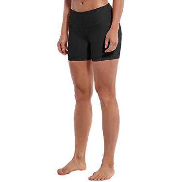 Imagem de Shorts de ioga femininos Bubblelime 2PP-GG 6,35 cm/10,16 cm/20,32 cm de cintura alta, bolso interno, controle de barriga, esticável em 4 direções, shorts de corrida, 4" Inner Pocket_black, X-Small (4"inseam)