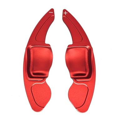 Imagem de Roda de direção de alumínio Maple Leave para volante de carro Shift Paddle Blade Shifter para VW Golf 6 Tiguan MK5 MK6 Jetta GTI R20 R36 CC Scirocco (vermelho)
