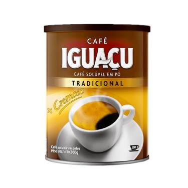 Imagem de Café Iguaçu Solúvel Tradicional em Pó, 200g, Cremoso