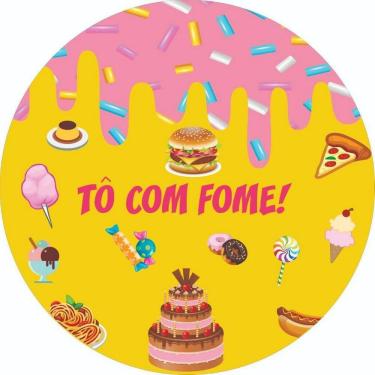 Imagem de Painel Redondo 3D Sublimado Tô Com Fome Frd-2467