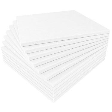 Imagem de BXI Painéis de absorção de som espessos – Pacote com 12 painéis acústicos densos de 30,5 x 30,5 cm x 1,2 cm, painéis de som com redução de ruído eco, painéis de estúdio aderentes para tratamento acústico de parede e teto (branco)