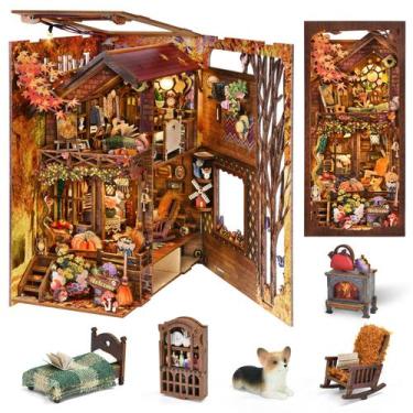 Imagem de Kit de casa de bonecas em miniatura de quebra-cabeça de madeira 3D DIY