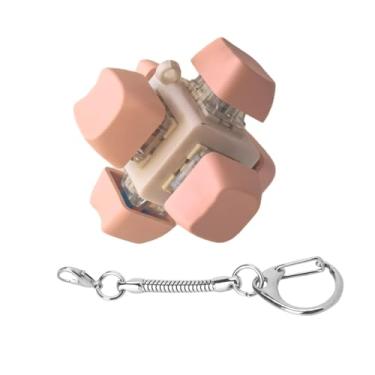 Imagem de Kokiya Chaveiro Fidget Teclado Mecânico Teclado Compacto Único Botão Chave Acessórios Adultos Presentes para Festa Aniversário Escritório, 6 Chaves