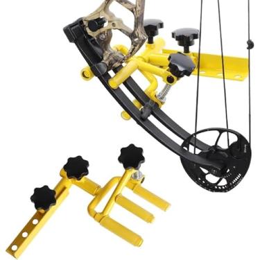 Imagem de SPG Torno de arco para arcos compostos - arco composto ajustável e portátil, ferramenta de manutenção de arco para afinação, configuração e reparos