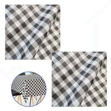 Imagem de 2 Toalhas Juninas Xadrez Tnt Decoração Caipira Festa Preto