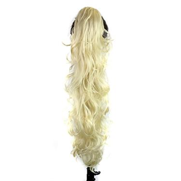 Imagem de S-ssoy Aplique De Cabelo Cacheado Feminino 31" (78 Cm), Rabo Cavalo Sintético, Ondulado, Longo, Cacheado, Extensões, Peruca Longa/Volumosa, Apliques Para Mulheres, Meninas, 613#