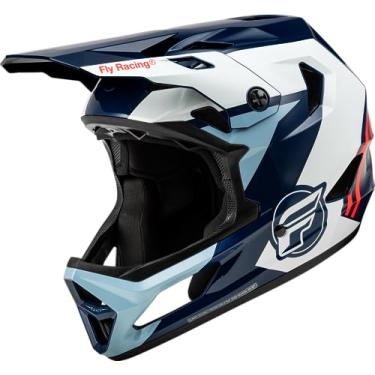 Imagem de Fly Racing Capacete De Bicicleta Rayce Mtb/Bmx (Vermelho/Branco/Azul, Extragrande)