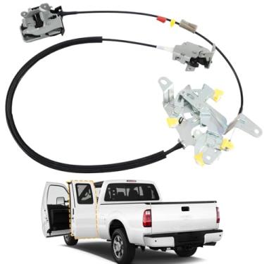 Imagem de KPALAG Trava de porta estendida do lado do motorista traseiro esquerdo com cabo compatível com Ford F250 F350 F450 F550 Super Duty 1999-2007 Substituir #: 6C3Z-28264A01-A