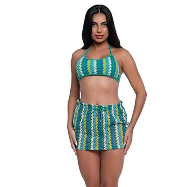 Imagem de Saia Saída de Praia Crochê Tecido Leve Com Ajuste Na Cintura - HYPE MO