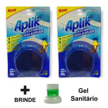 Imagem de 2 Aromatizador Sanitário Bloco Caixa Acoplada Marine Frescor Até 300 D
